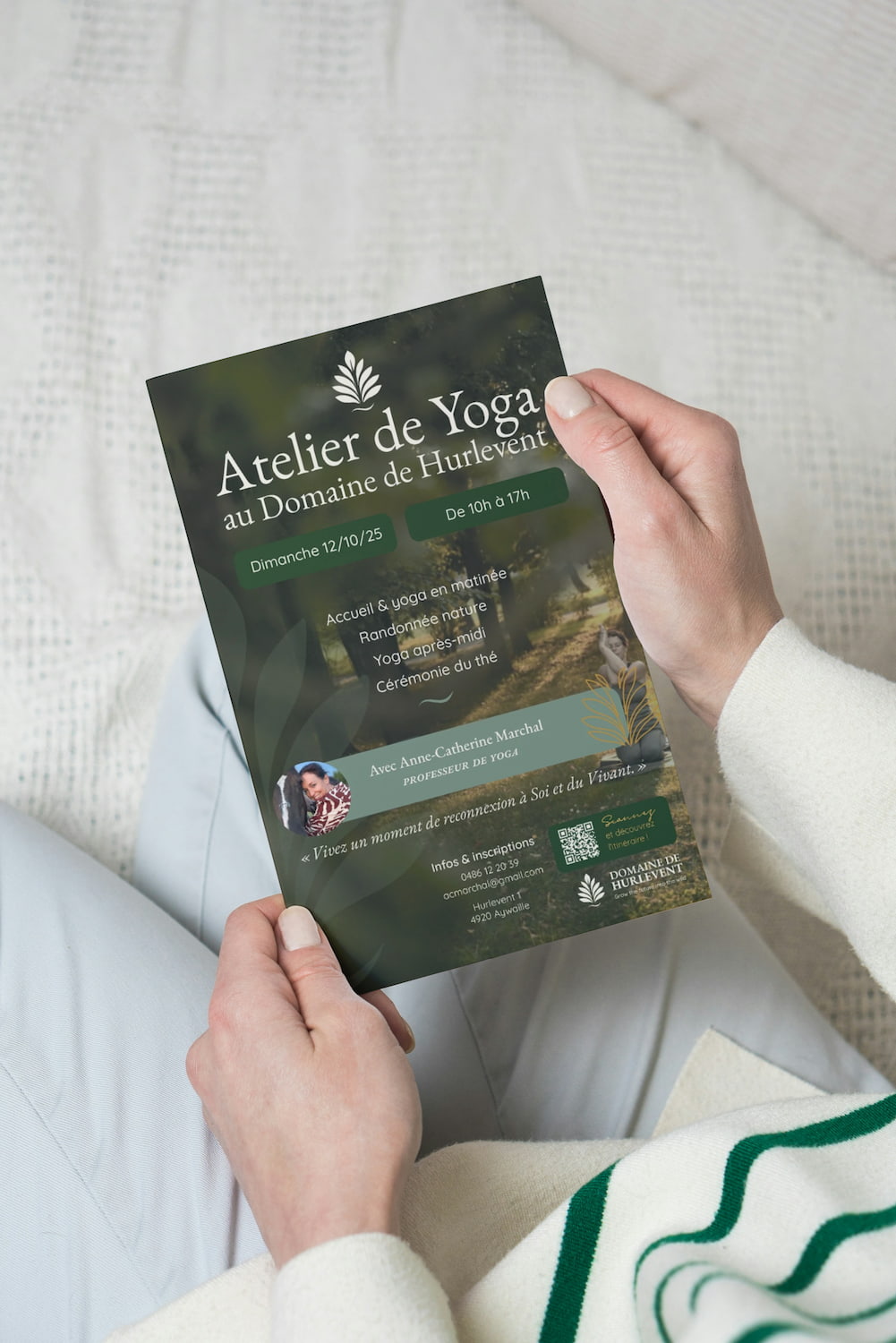 Domaine de Hurlevent – flyer atelier yoga & randonnée