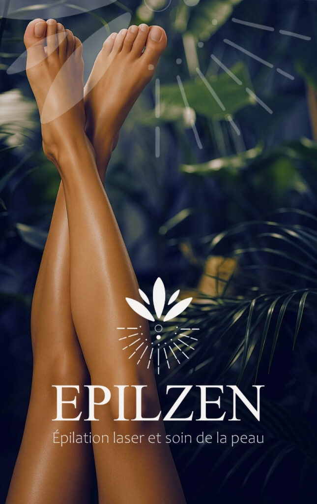Visuel d’ambiance avec le logo principal Épilzen pour l’épilation laser et les soins de la peau