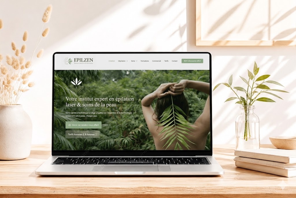 Création du site web Epilzen à Liège – site vitrine pour institut médico-esthétique