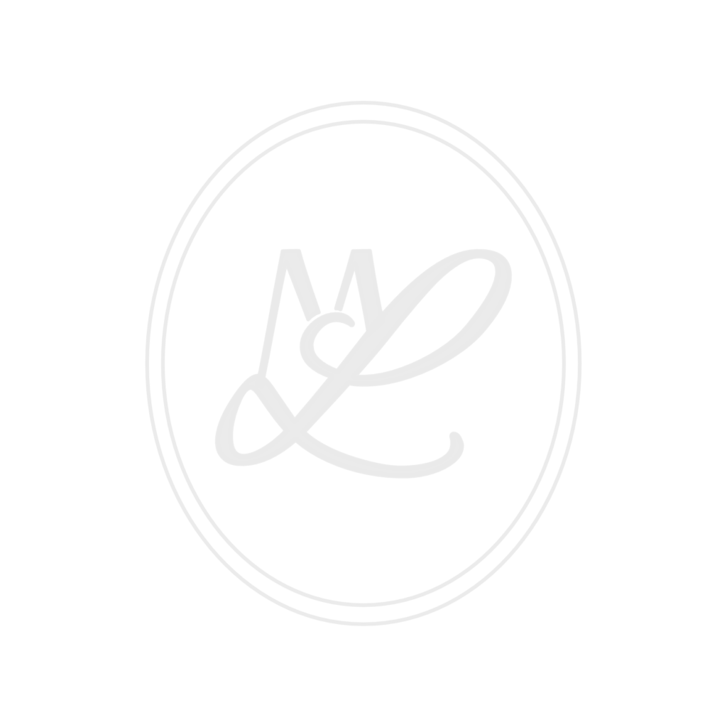 Monogramme ML de Maison Laserna avec cadre circulaire, version monochrome sans fond, créé par Manon Duchateau - Émergence.