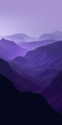 Paysage de montagnes violettes au crépuscule, illustrant l’ancrage d’un site landing-page